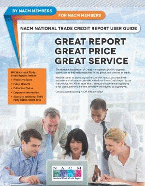 preview of the NACM National Trade Credit Report User Guide 