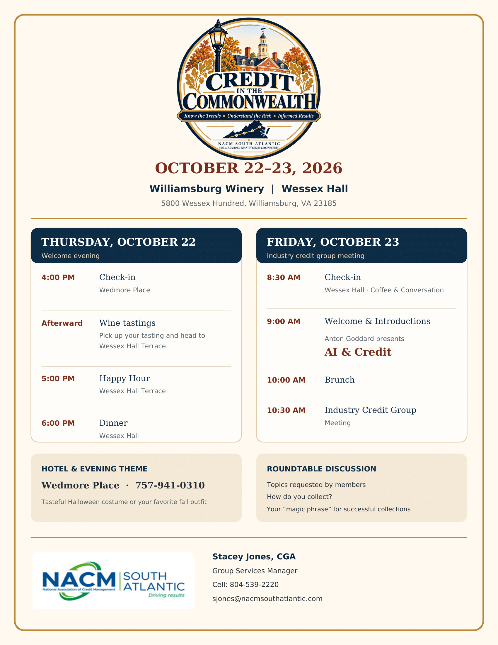 NACM Combined Credit Meeting Flyer for Virginia, 2026